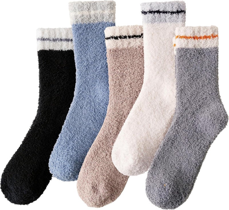 Women Fuzzy Slipper Socks Winter Microfiber Soft Cozy Plush Fluffy Socks Warm Comfy Thermal Home Sleeping Socks